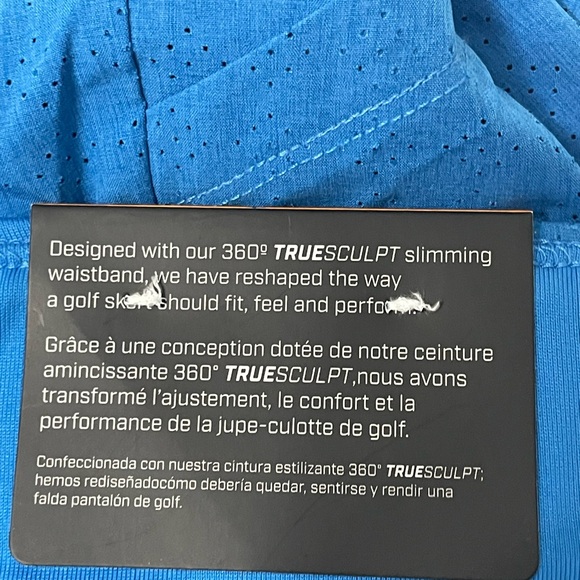 Callaway Golf Opti Dri Stretch Truesculpt Ibiza Blue Split Skort w Pockets Sz S - Picture 13 of 13